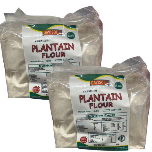 Davisol Plantain Flour – Simple, Wholesome Meals Made the Traditional Way (Net Weight 4lbs, sold in packs)