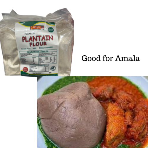 Davisol Plantain Flour – Simple, Wholesome Meals Made the Traditional Way (Net Weight 4lbs, sold in packs)