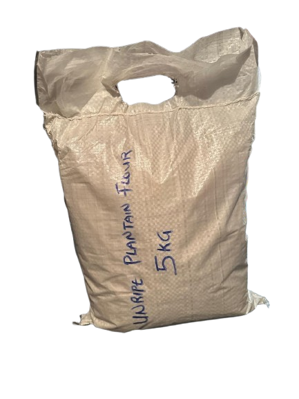 Premium Unripe Plantain Flour  (5KG Per bag) for "Amala", cakes, cookies,etc