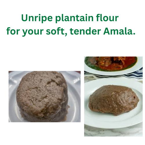 Premium Unripe Plantain Flour  (5KG Per bag) for "Amala", cakes, cookies,etc
